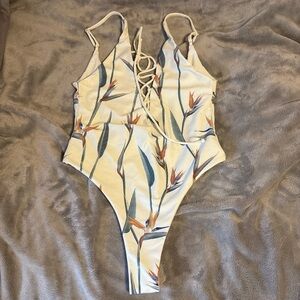 Lexbreezy Floral Print One-Piece Swimsuit